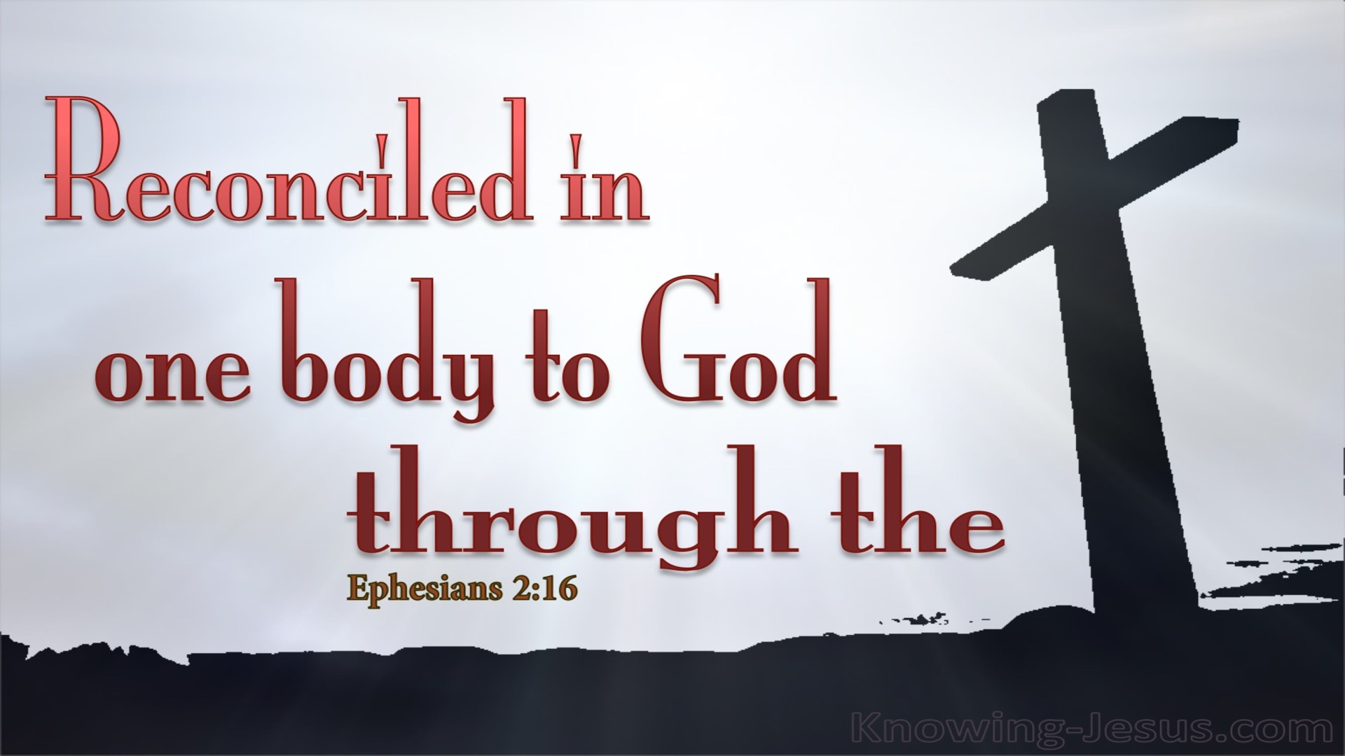 Ephesians 2:16 He Reconciled Both Into One Body (red)